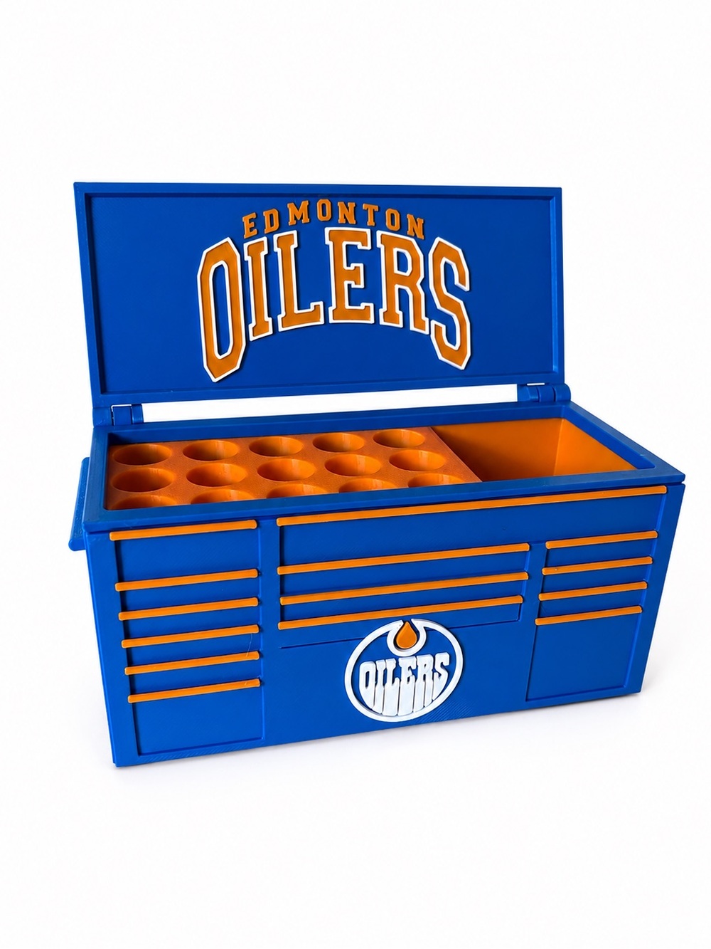 Edmonton Oilers Mini Toolbox Pen And Trinket Holder Desk Top Organizer